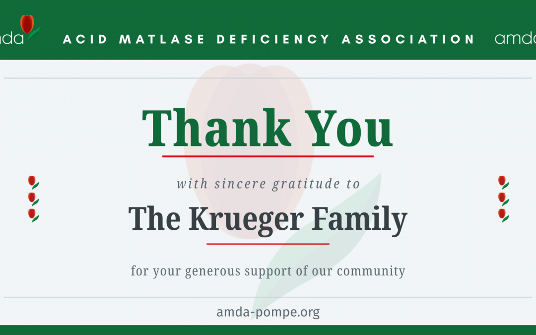 A Heartfelt Thank You to the Krueger Family