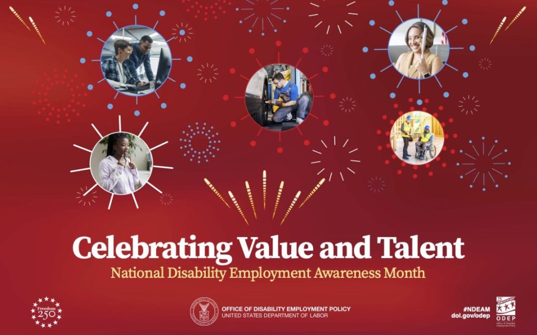 Poster for the 2026 National Disability Employment Awareness Month.